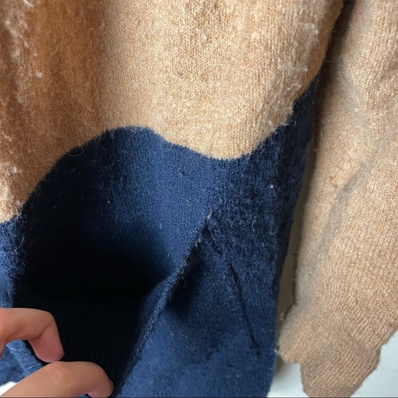 Madewell Cozy Kent Colorblock Alpaca Wool Blend Cardigan Size S - Picture 8 of 11